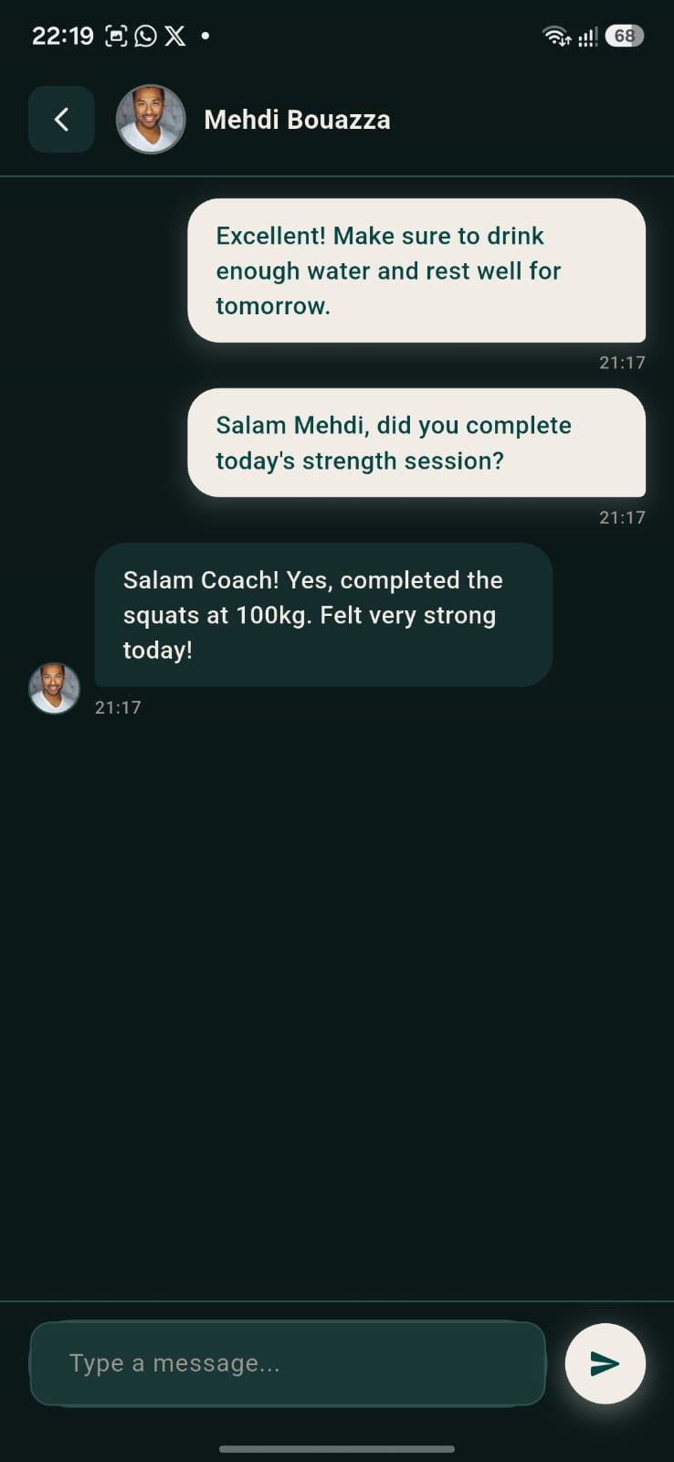 Message Your Coach Anytime
