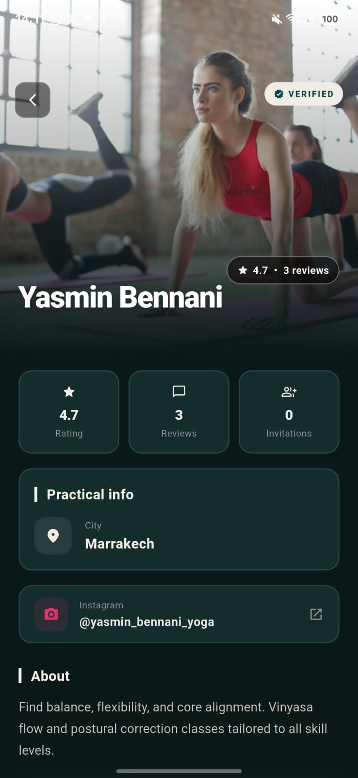 Coach chat screen